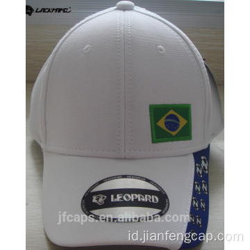 topi baseball olahraga applique putih